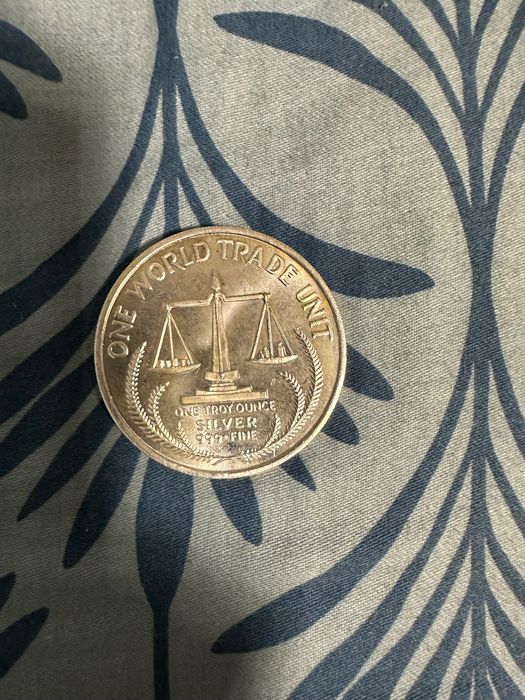 Monedă Argint Pur 1 Uncie (31.1g) - World Trade Unit 1984 - Vintage SUA