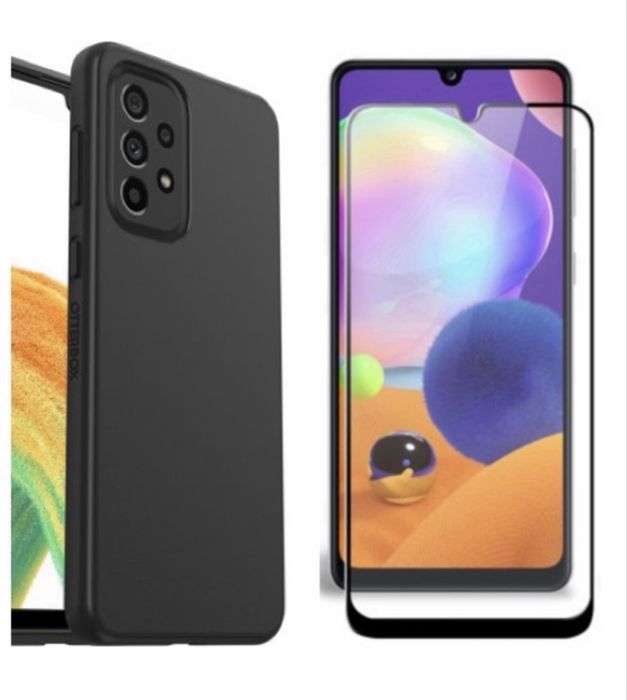 Husa Silicon Si Folie Sticla Glas Comp Samsung A51/A52/A53/A54/A55/A56