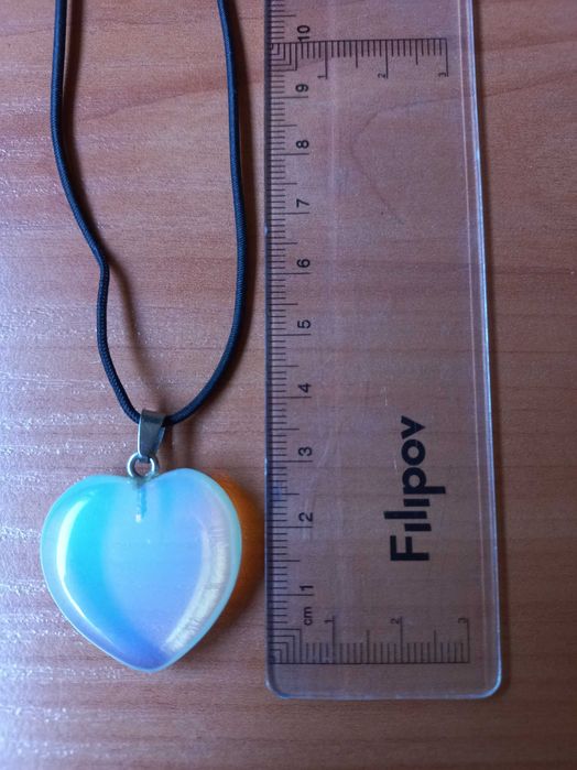 Колие Сърце Лунен камък