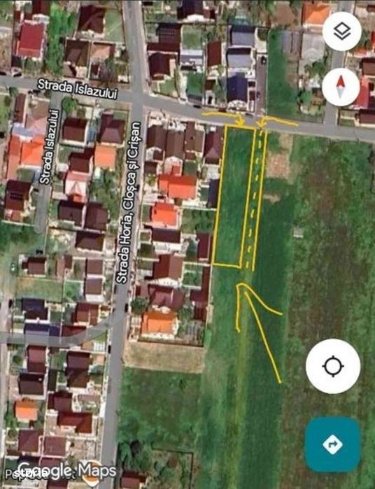 Teren intravilan 989mp,toate utilitatile,asfalt ,Valu Lui Traian