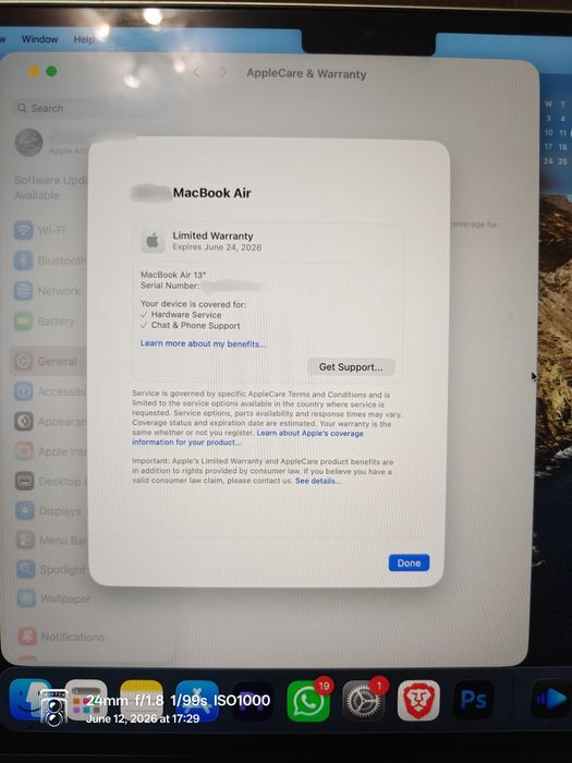 Apple MacBook Air 13-inch M4 (16GB RAM / 256GB SSD) – Sky Blue