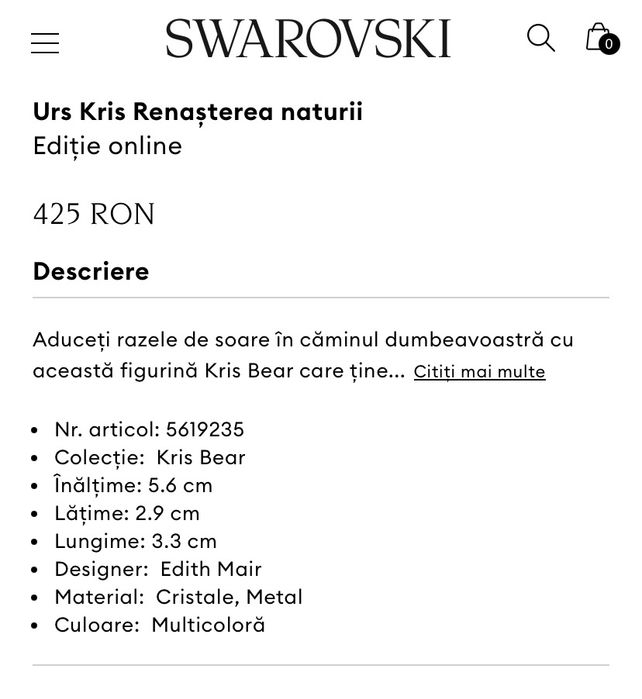 Urs Kris  Swarovski renașterea naturii