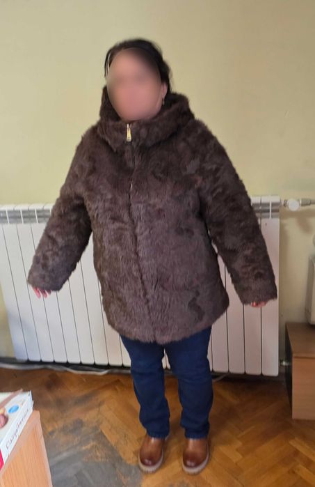 Италианско кожено палто с ДВЕ лица