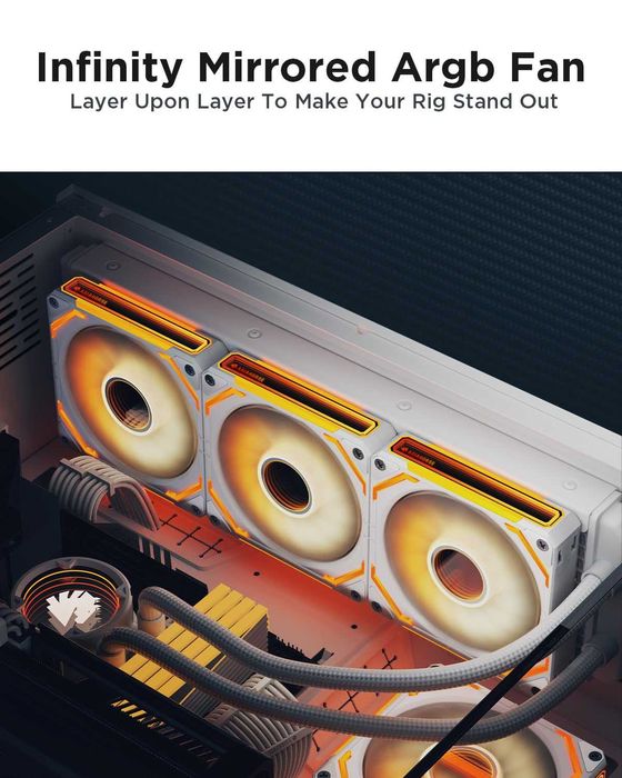 Ventilator Cooler PC AsiaHorse COSMIQ 120 mm PC RGB,5V PWM Daisy Chain