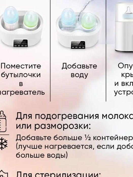 Стерилизатор для бутылочек подогреватель 4в1