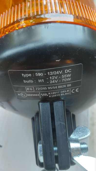 Girofar portocaliu 12/24v
