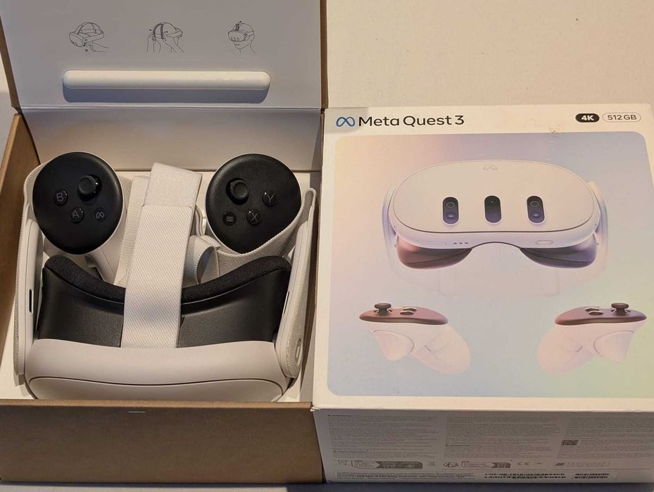 Ochelari VR META Quest 3 4K, 512GB, Alb
