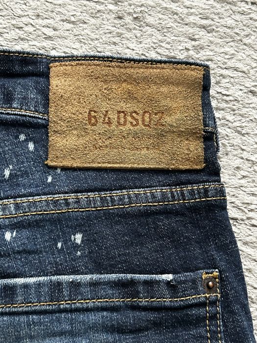 DSQUARED2 Мъжки дънки с умерено пране и бели петна Морски шорти Размер 44
