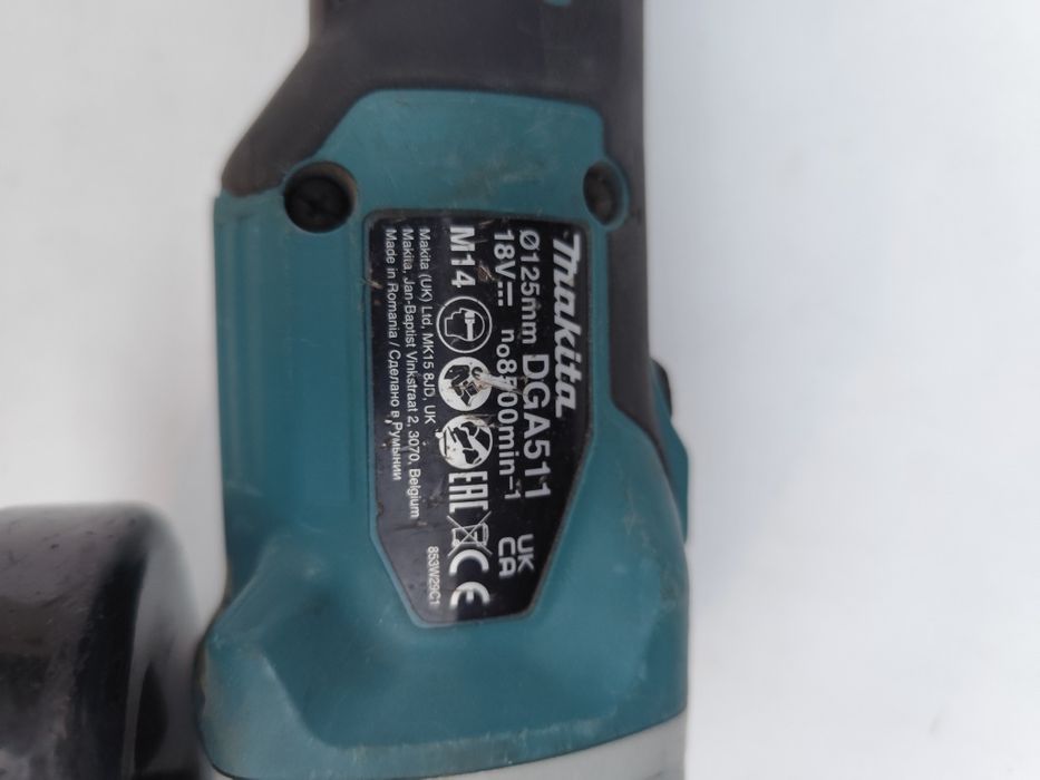 Безчетков акумулаторен ъглошлайф Макита Makita DGA511 регулиране на  обороти