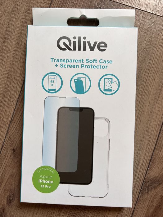 Husa silicon + folie sticla iphone 13 pro