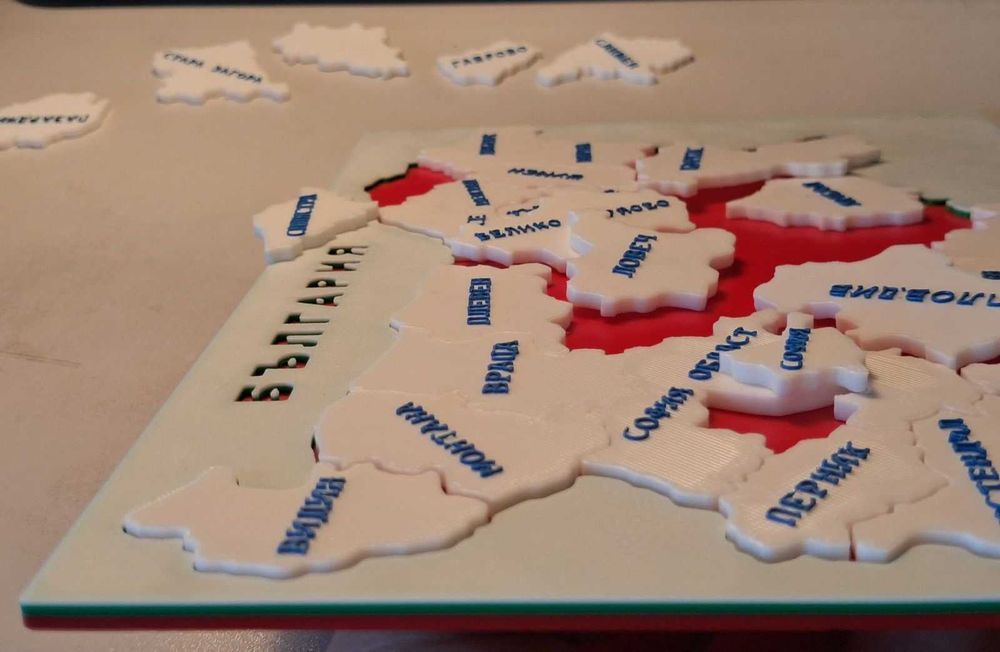 3D Пъзел Карта на България – 28 области