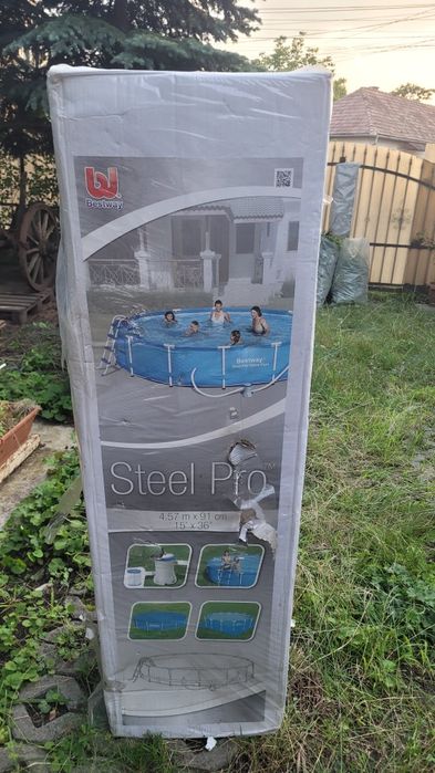 Piscina BestWay 4,57m x 91cm cu volum de umplere 12.627 de litri