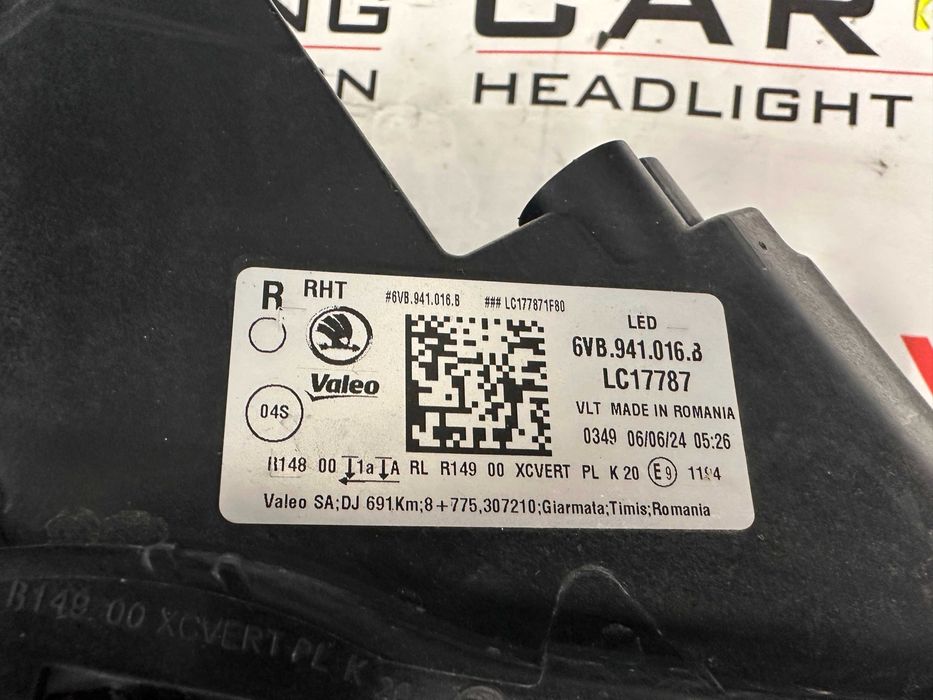 Фар фарове десен Skoda Fabia 4 лед far farove Шкода Фабиа LED