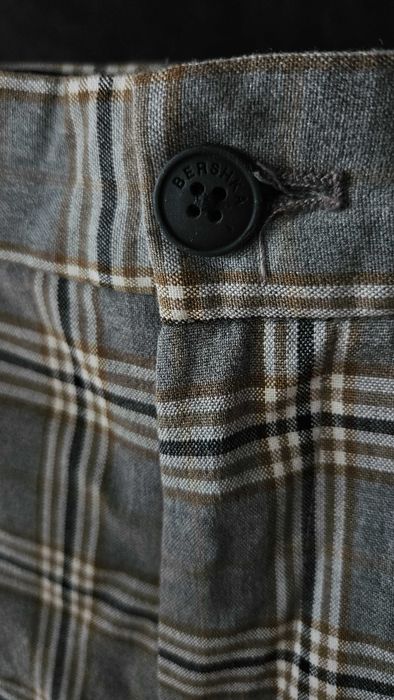 Bershka check pattern skinny cropped fit мъжки панталон размер 38