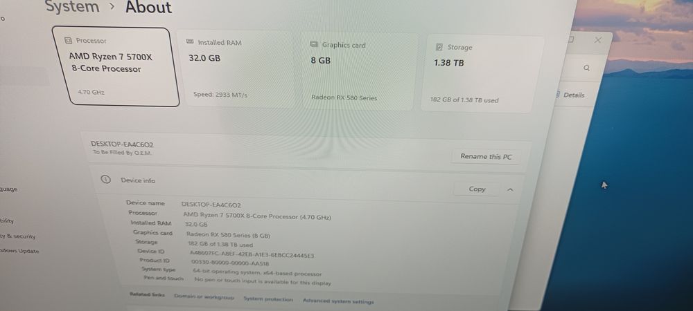 De vânzare unitate Pc AMD Ryzen