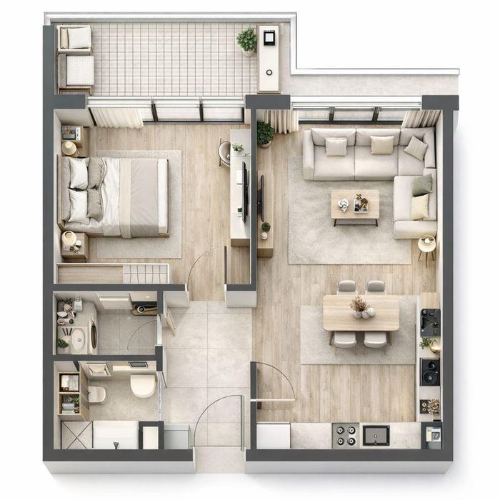 Двустаен апартамент с АКТ 16 в сграда "Шантре", ж.к Братя М