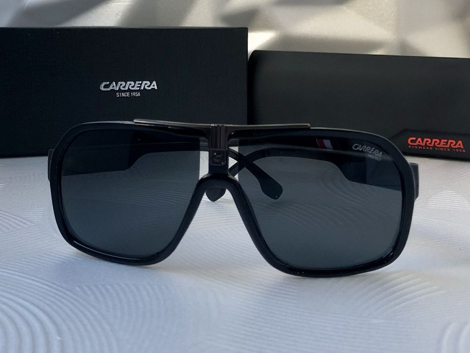 Мъжки слънчеви очила маска carrera 2 цвята черни