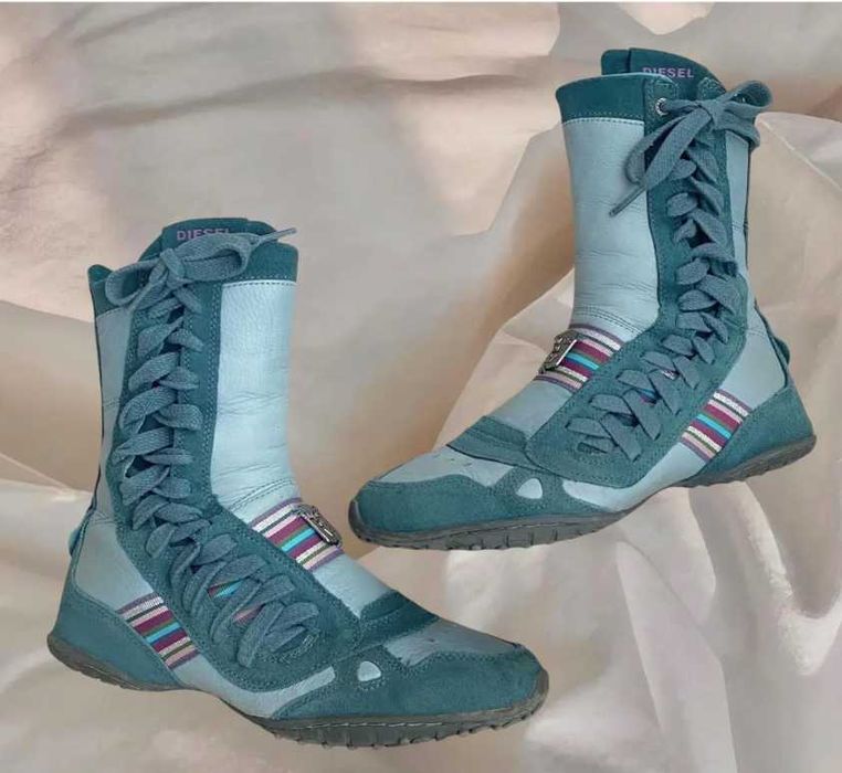 естествена кожа и велур Disel спортни боти