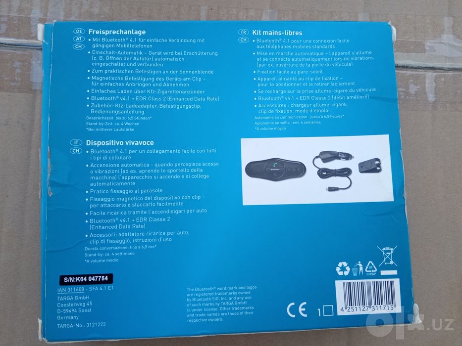 Bluetooth moshina uchun