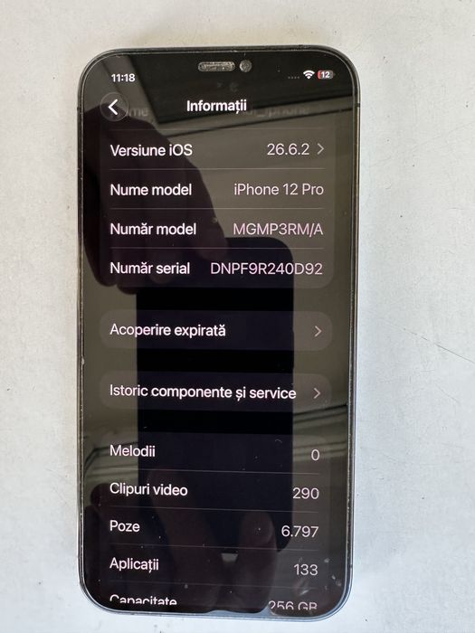 Iphone 12 Pro, 256 Gb, graphite