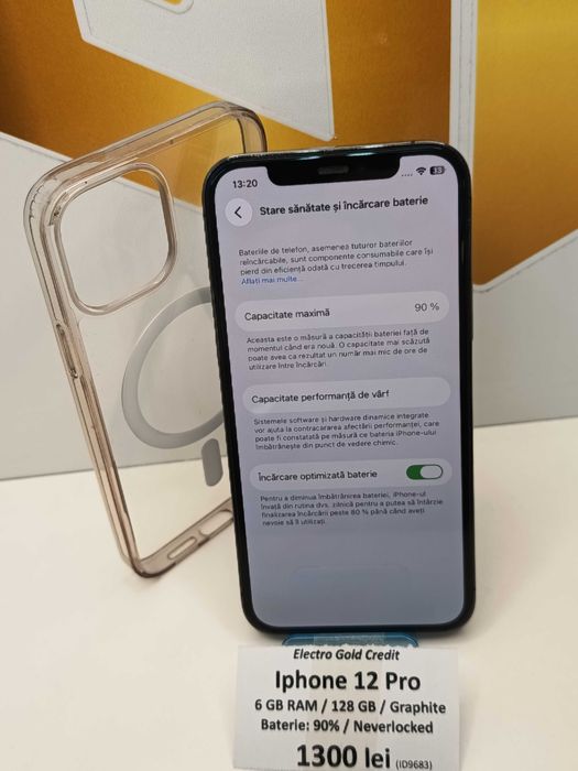 Iphone 12 Pro 128GB Graphite/Neverlocked/Baterie:90% ID9683
