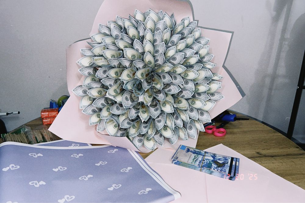 Денежный букет цена 6000