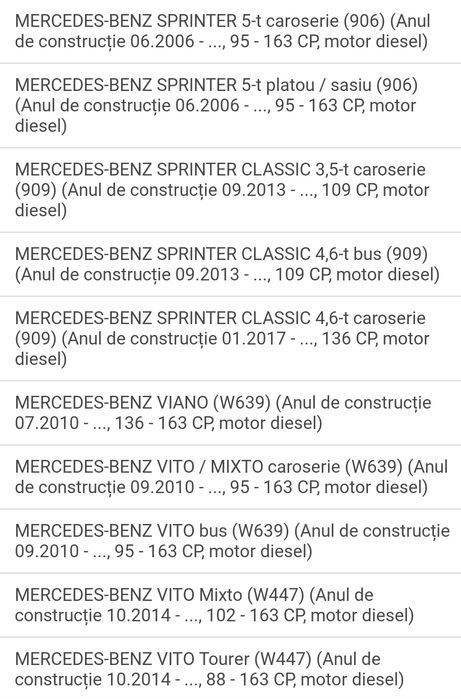 Chit Ambreaj Sprinter  Crafter  Vito NOU  ORIGINAL MERCEDES ÎN OFERTĂ