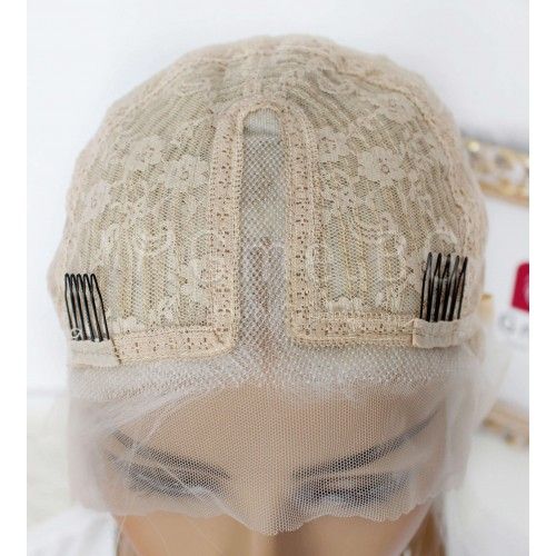 Дълга руса лейс фронт перука Ая