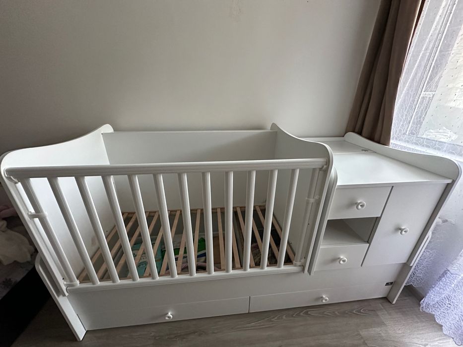 Mini Max Бебешко легло-люлка бяло трансформиращо се Lorelli