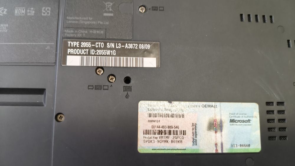 Laptop Lenovo  T500