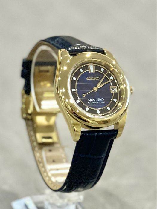 НОВ - SEIKO mod gold blue