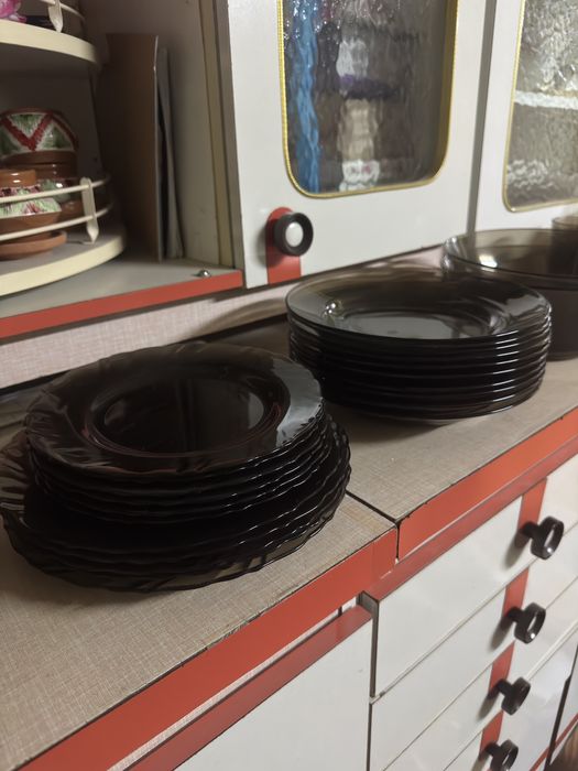 Набор посуды коричневый