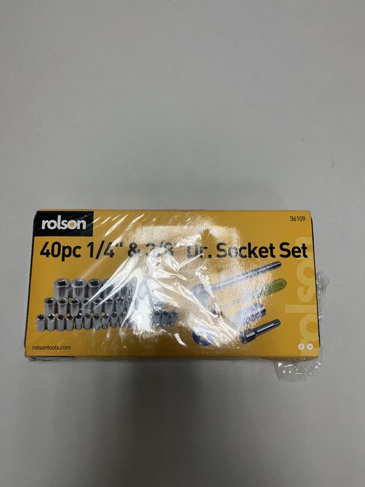 Комплект вложки Rolson 40 части – 1/4” и 3/8” с тресчотка