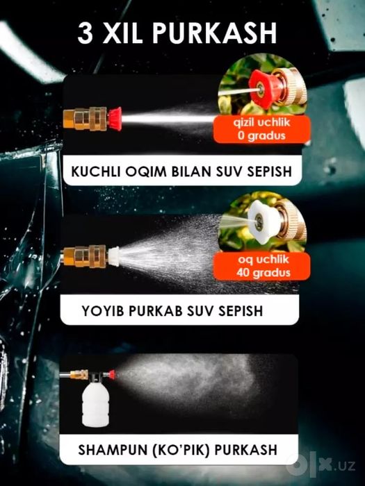 Uy sharoitida mashinalarni yuvish uchun simsiz mini avtomobil yuvish m