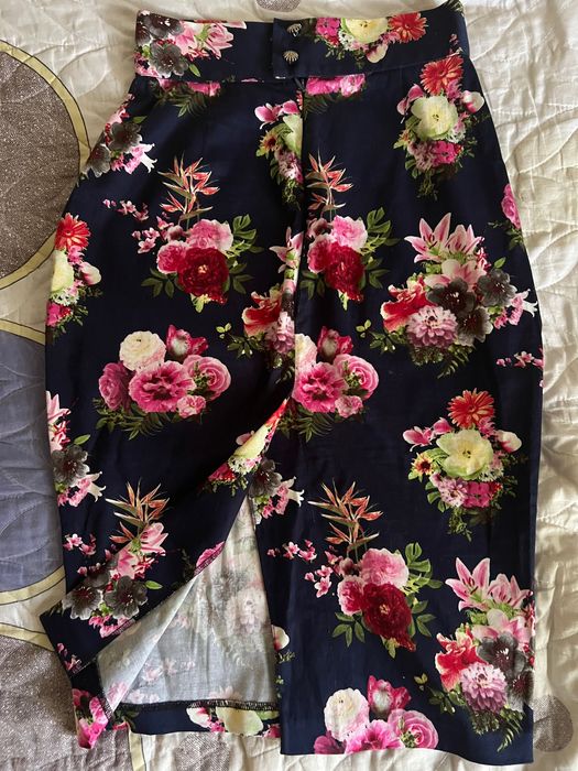 Летний костюм юбка топик хлопок стретч размер 44 S как новый