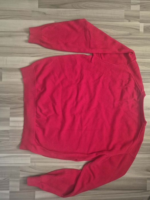 Червен мъжки пуловер Gant, размер М - 100% памук