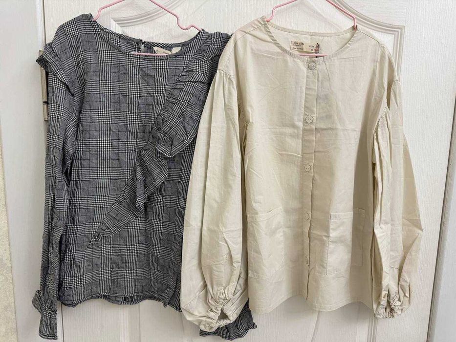 Новые Рубашки /Блузки /Свитшоты Zara, Mango, H&M от 6 до 12 лет