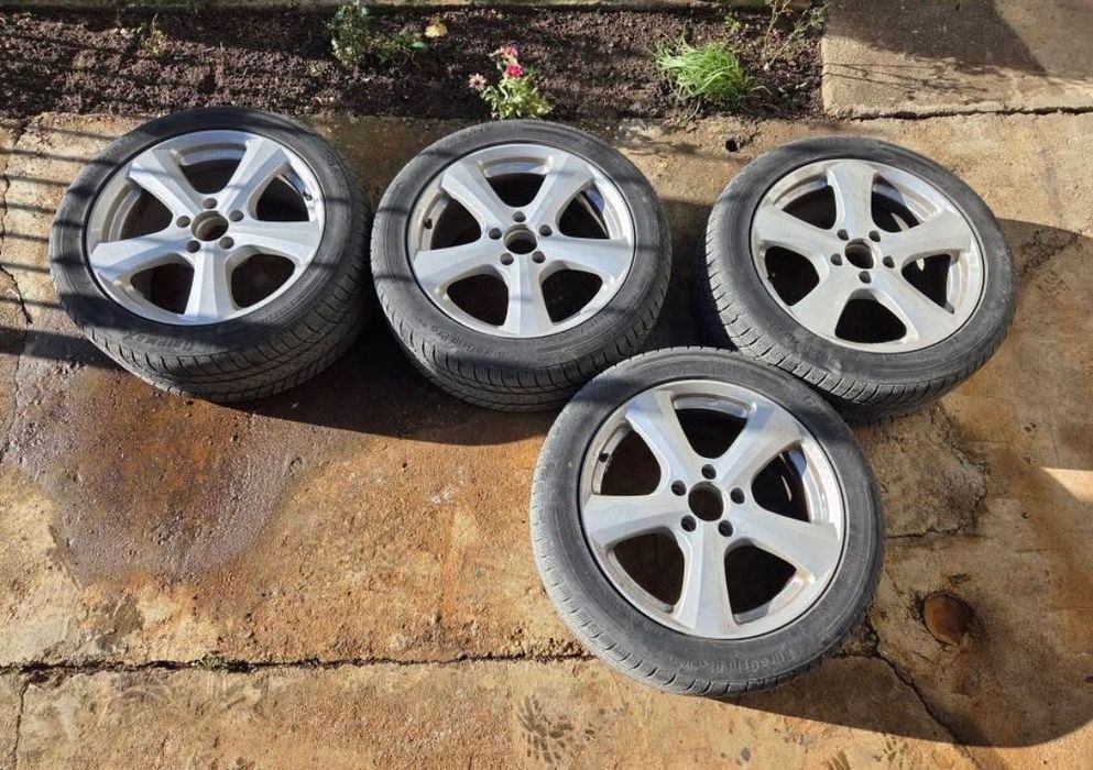 Зимни гуми с алуминиеви джанти 17ки за мерцедес