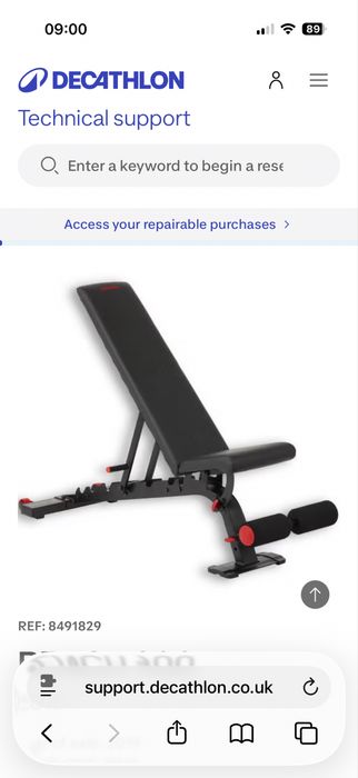 Banca fitness Decathlon bench 900 domyos