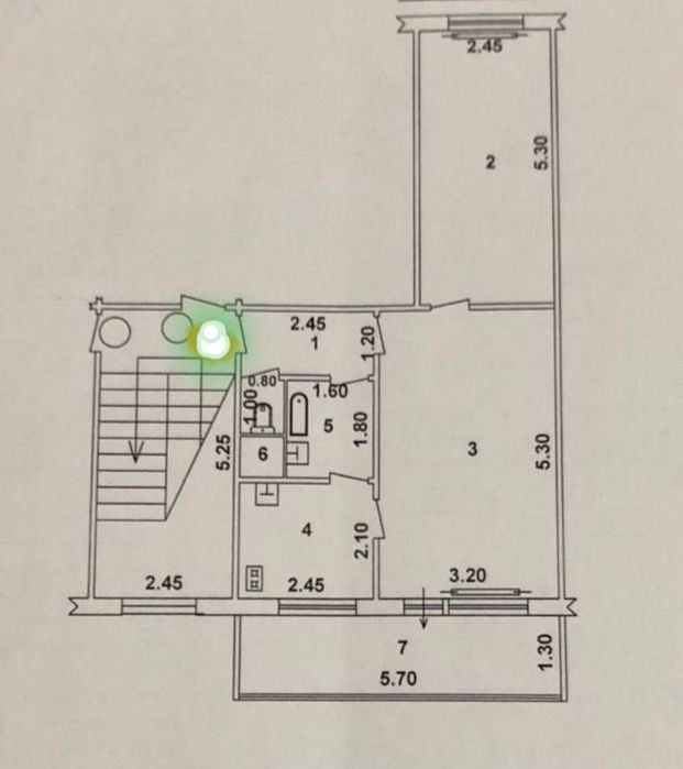 2/2/5 ташсельмаш 52м2