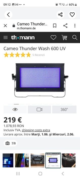 Wash moving headuri led 78x10 paduri Led 4 buc.