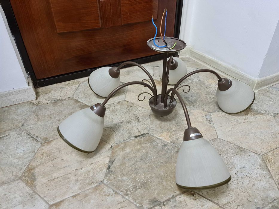 Lustra 5 corpuri vintage