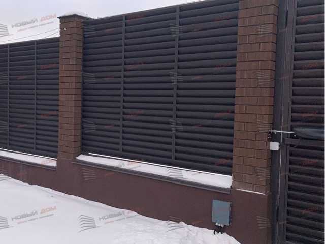 Забор жалюзи металлический