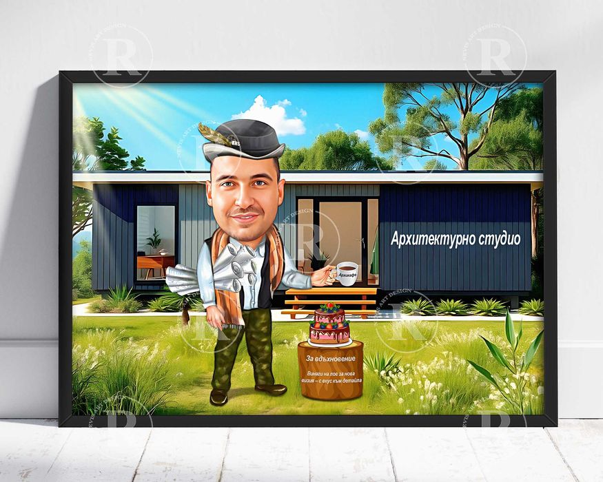 Карикатура подарък за колега / колежка