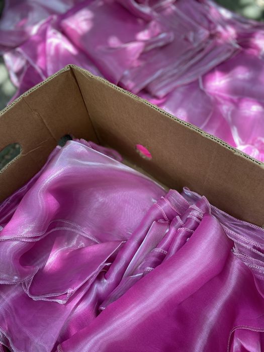 Esarfe roz din organza