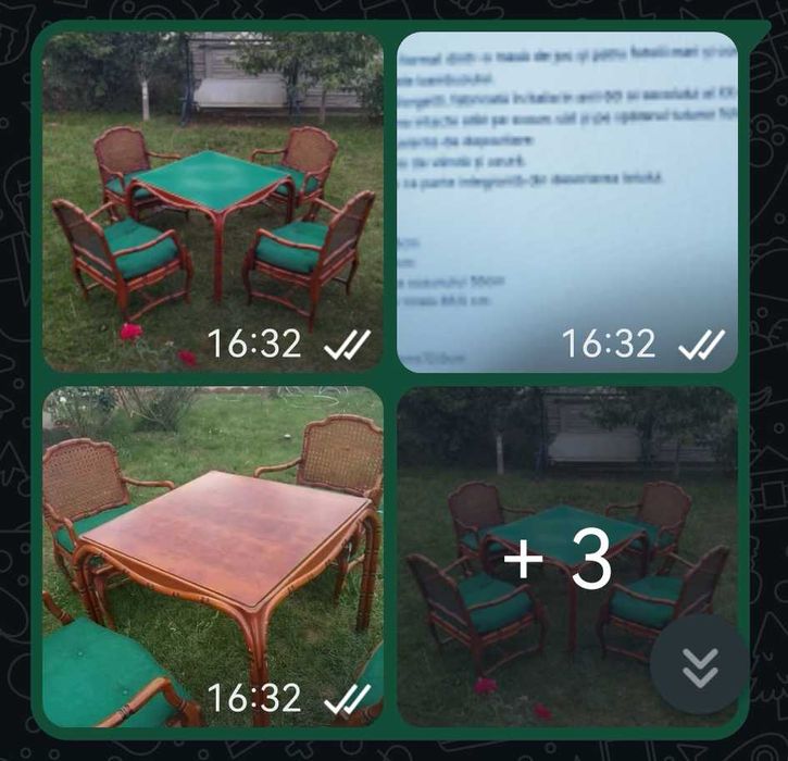 Vind set masa joc 4fotoli