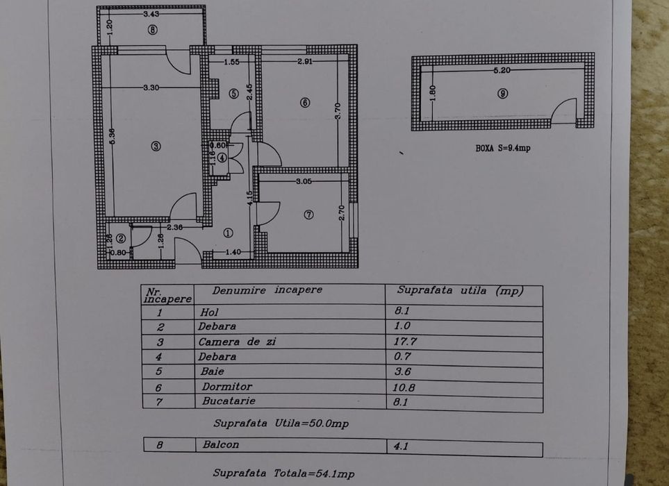 Apartament 2 camere zona Traian 55 mp + boxa 10 mp