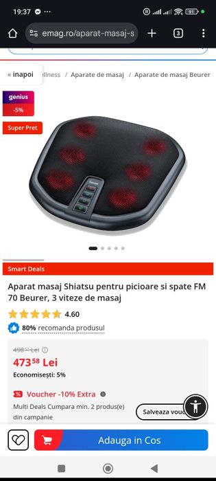 Aparat masaj Shiatsu