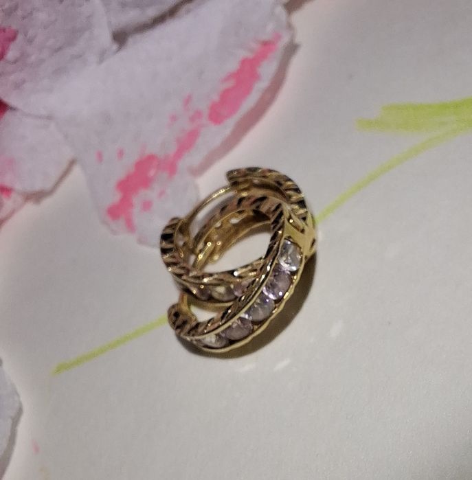 Золотые серьги 585  детские