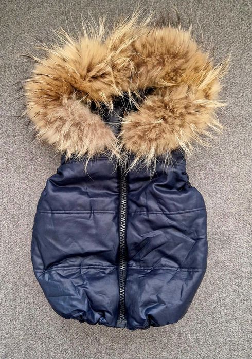 Детски елек с естествен пух 104 размер 3-4 години